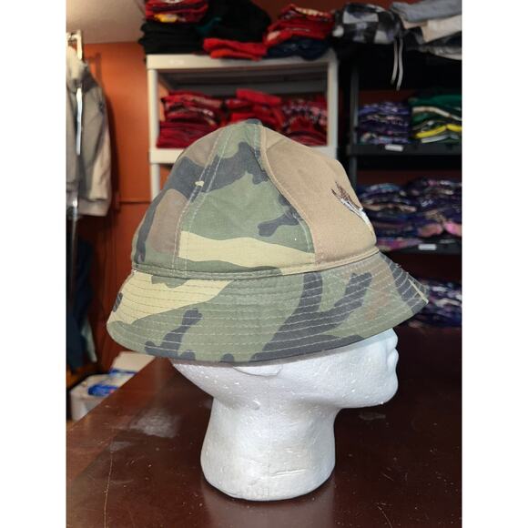 Vintage Winchester Camo Bucket Hat Duck Hunting Hunt Graphic Green brown 90s OS - Picture 6 of 8